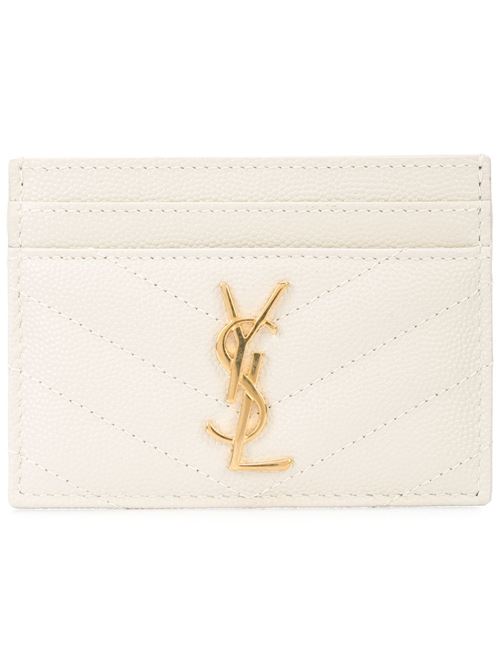 Cassandre matelassé card holder in grain de poudre embossed leather SAINT LAURENT | 423291BOW019207